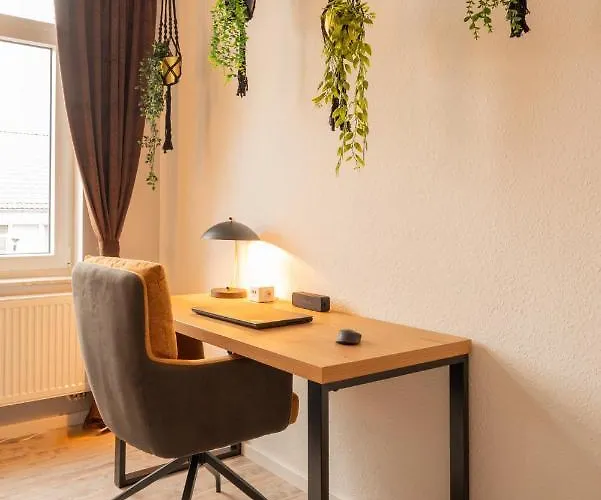 Apartment Maremar - Style Im Zentrum - Luxus Boxspringbett - Kueche - Arbeitsplatz - Highspeed Wlan Gera